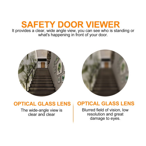 Door peephole security viewer hinged wall mount 2