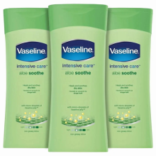 Vaseline Intensive Care Aloe Lotion, 400ml x 3