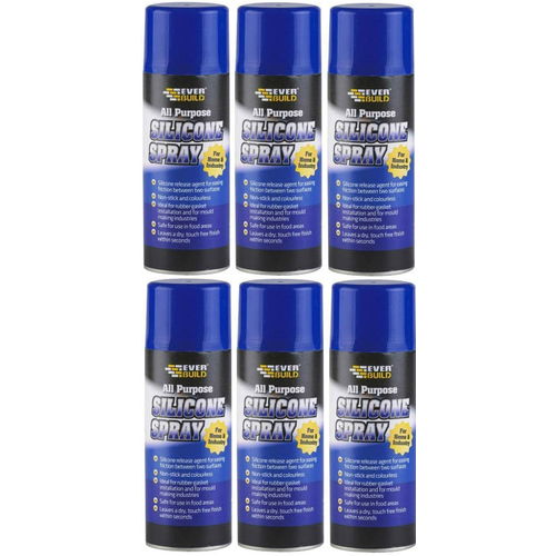 Everbuild Everbuild Silicone Spray Multi Purpose Lubricant 400ml x 6