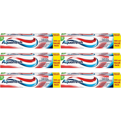 Aquafresh Triple Protection Toothpaste 100ml x 6
