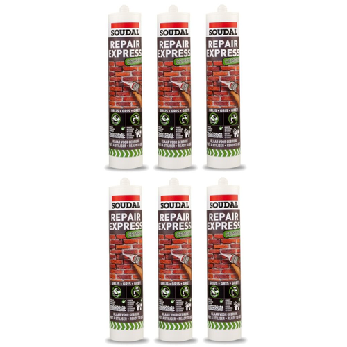 Soudal Repair Express Cement Grey 290ml x 6