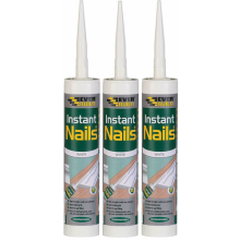 Everbuild Instant Nails High Strength Quick Grab Panel Adhesive White 290ml x 3