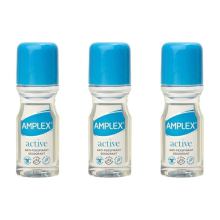 Amplex Active Anti-perspirant Deodorant Roll-On 50ml x 3