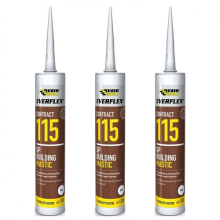 Everbuild Everflex 115 Contract GP Building Mastic, Brown, 285ml x 3