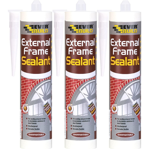 Everbuild Everbuild External Frame Acrylic Sealant, Brown, 290 ml  x 3