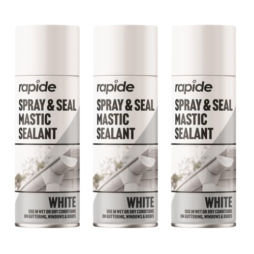 Rapide Rapide Spray & Seal Mastic Sealant White 300ml x 3