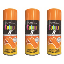 Paint Factory Colour It Quick Drying Paint Gloss Finish Original Orange 400ml x3