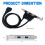 USB-headerconverter van 20 pinnen naar dubbele USB 3.0 PCI-sleufhub 2