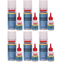 Soudal High Viscosity Superglue 50gm+ Superglue Activator 200gm x 6