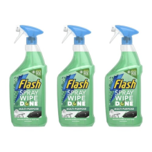 Flash Spray Wipe Done Apple Blossom Anti Bacterial Cleaning Spray 800 ML x 3