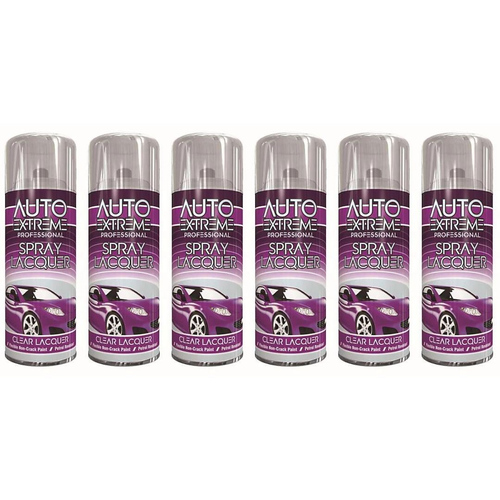 Auto Extreme Spray Paint Clear Lacquer 400ml x 6 1
