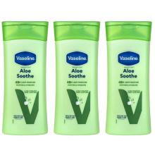 VASELINE INTENSIVE CARE ALOE VERA BODY LOTION MOISTURE 200ml x 3