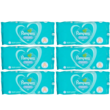 Pampers Fresh Clean Baby Scent Wipes 52 Wipes x 6