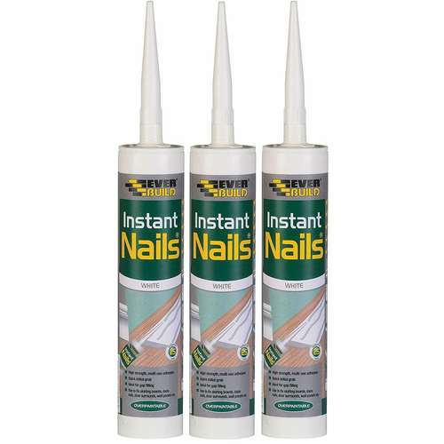 Everbuild Everbuild Instant Nails High Strength Quick Grab Panel Adhesive White 290ml x 3 1