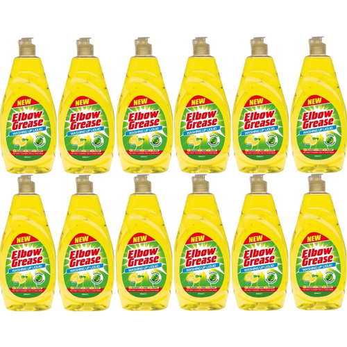 Elbow Grease Washing Up Liquid Lemon 600ml x 12