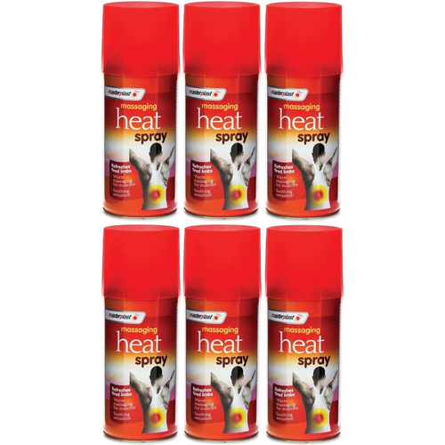 Masterplast Massaging Heat Spray 125ml x 6