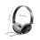 Cuffie con microfono, leggere, pieghevoli, nere 2
