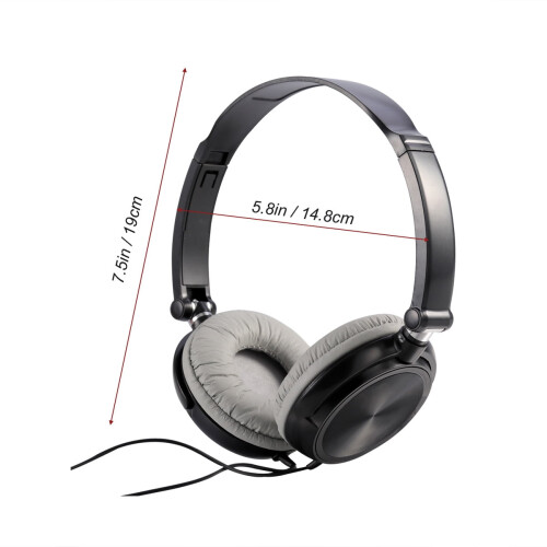 Cuffie con microfono, leggere, pieghevoli, nere 1