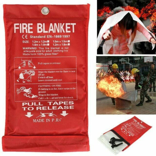 Fire Blanket Emergency Quick-Release Case 1m x 1m x 0.3mm 1
