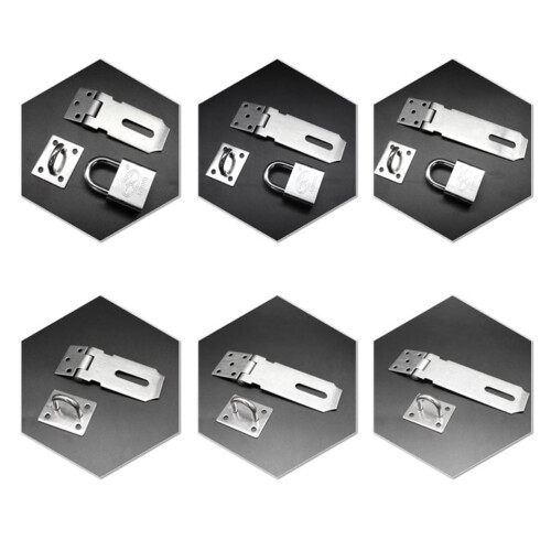 Stainless Steel Security Door Hasp 4 Pcs 1