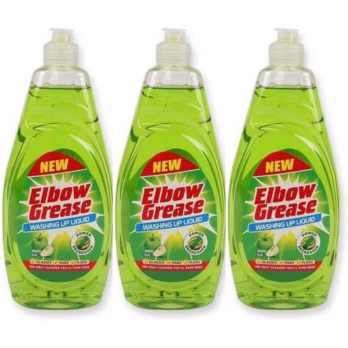 Elbow Grease Washing Up Apple Fresh Liquid 600ml  x 3 1
