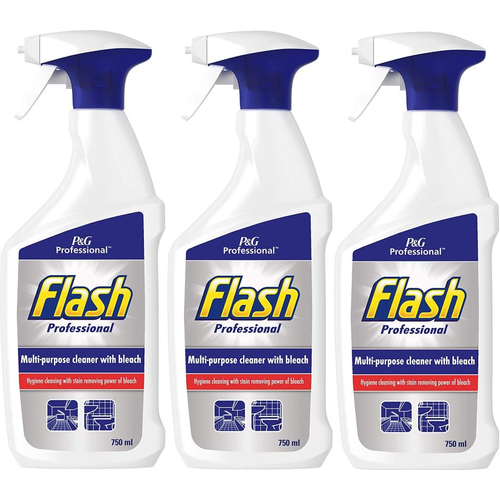 Flash Flash Professional Multi-Purpose Cleaner with Bleach Spray 750ml x 3 1
