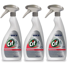 Cif Professional 2in1 Washroom Bathroom Cleaner Spray 750ml x 3