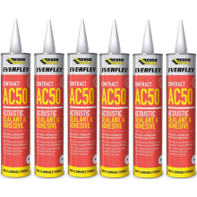 Everbuild EVERFLEX AC50 Acoustic Sealant & Adhesive, 380ml x 6