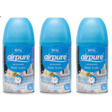 Airpure Automatic Air Freshener Refill Fresh Linen 250ml x 3