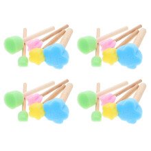 Kids Sponge Paint Brushes Portable Doodling Tools 20 pcs