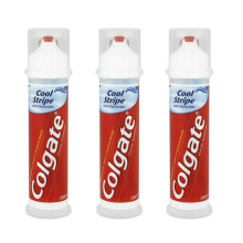 Colgate Toothpaste Pump Cool Stripe Cavity Protection Fluorid 100ml x 3