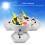Lampe de camping solaire USB avec télécommande, étanche, lampe de tente 1 5