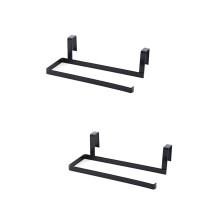 Kitchen Cabinet Drawer Rack Metal Towel Stand 2 Pieces