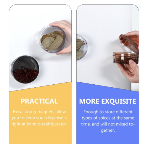 Seasoning Jars Magnetic Wall-Mounted Clear Spice Containers 2