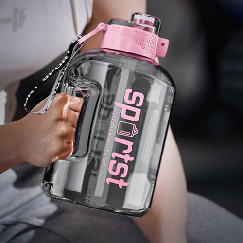 Water Bottle Plastic 2L 67oz Leakproof with Handle