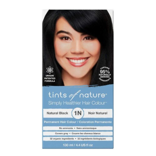 Tints of Nature Natural Black Permanent Ammonia Free Hair Dye 1N