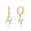Sterling Silver Initial Earrings Gold Plated Huggie Hoops 1
