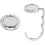 Handbag Hook Metal Foldable Table Desk Holder Silver 2pcs 1