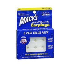 Mack's Pillow Soft Silicone Earplugs 6 Pairs