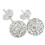 Silver Earrings Sparkling Glitter 10mm 1