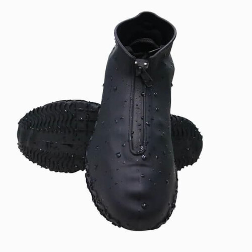 Waterproof shoe covers with zipper medium 35-39 black