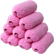 Pink Disposable Shoe Covers Work Protection 50 pcs