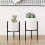 Walbest ceramic round planter and metal stand set 7