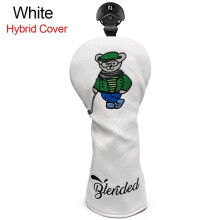 Golf Club Head Cover White Hybrid Wood Cover