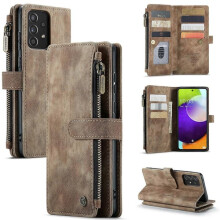 Samsung Galaxy A52S 5G wallet case brown PU leather