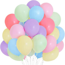 Pastel Rainbow Latex Balloons 100 pcs 13.2 inch