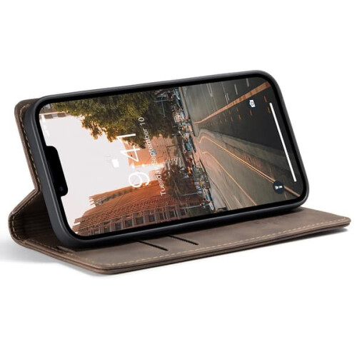 CaseMe slim wallet case for iPhone 15 brown 2