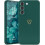 Green Samsung S22 case shockproof silicone TPU 1