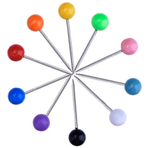 Plastic round head push pins steel 1/8 inch 500 pcs 2