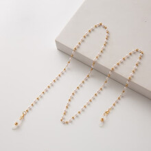 Glasses Cord Pearls Chenille Copper 1 Pair